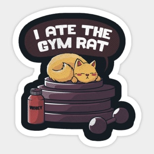 I ate the gym rat black by Tobe Fonseca Sticker